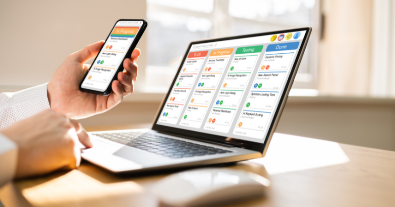 Apps on Laptop and Phone