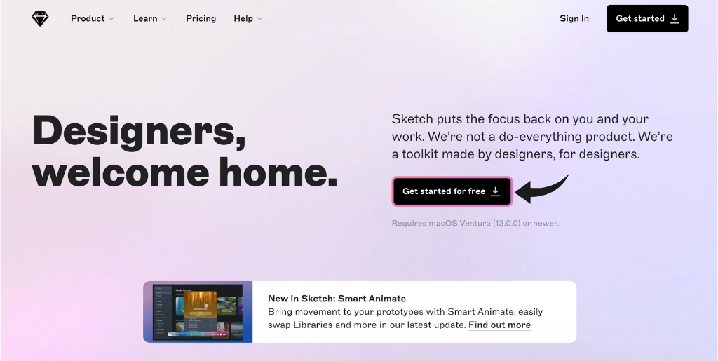Sketch Homepage