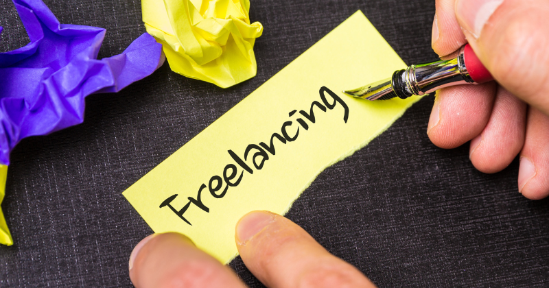 freelancing written on a paper