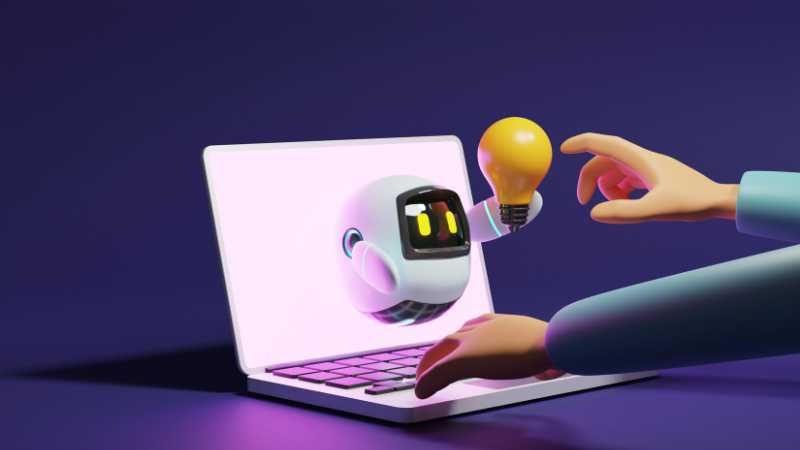 AI bot cartoon