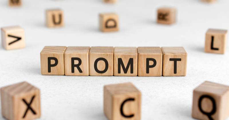 Prompt written on wood