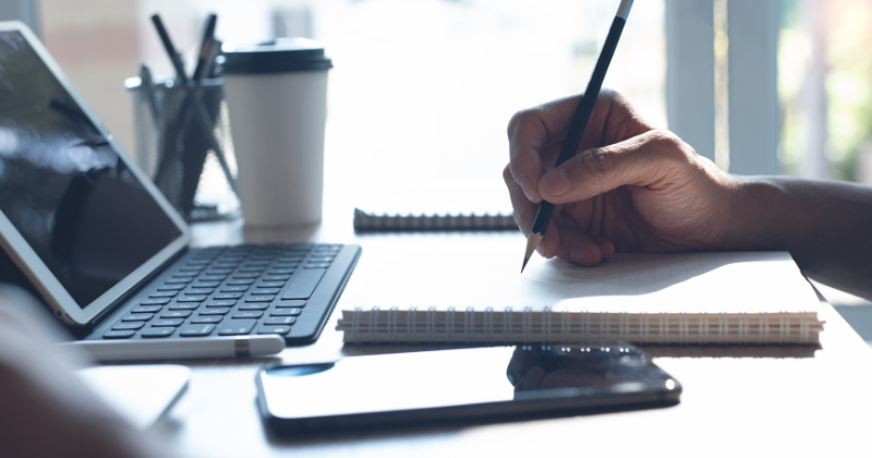 writing on a note